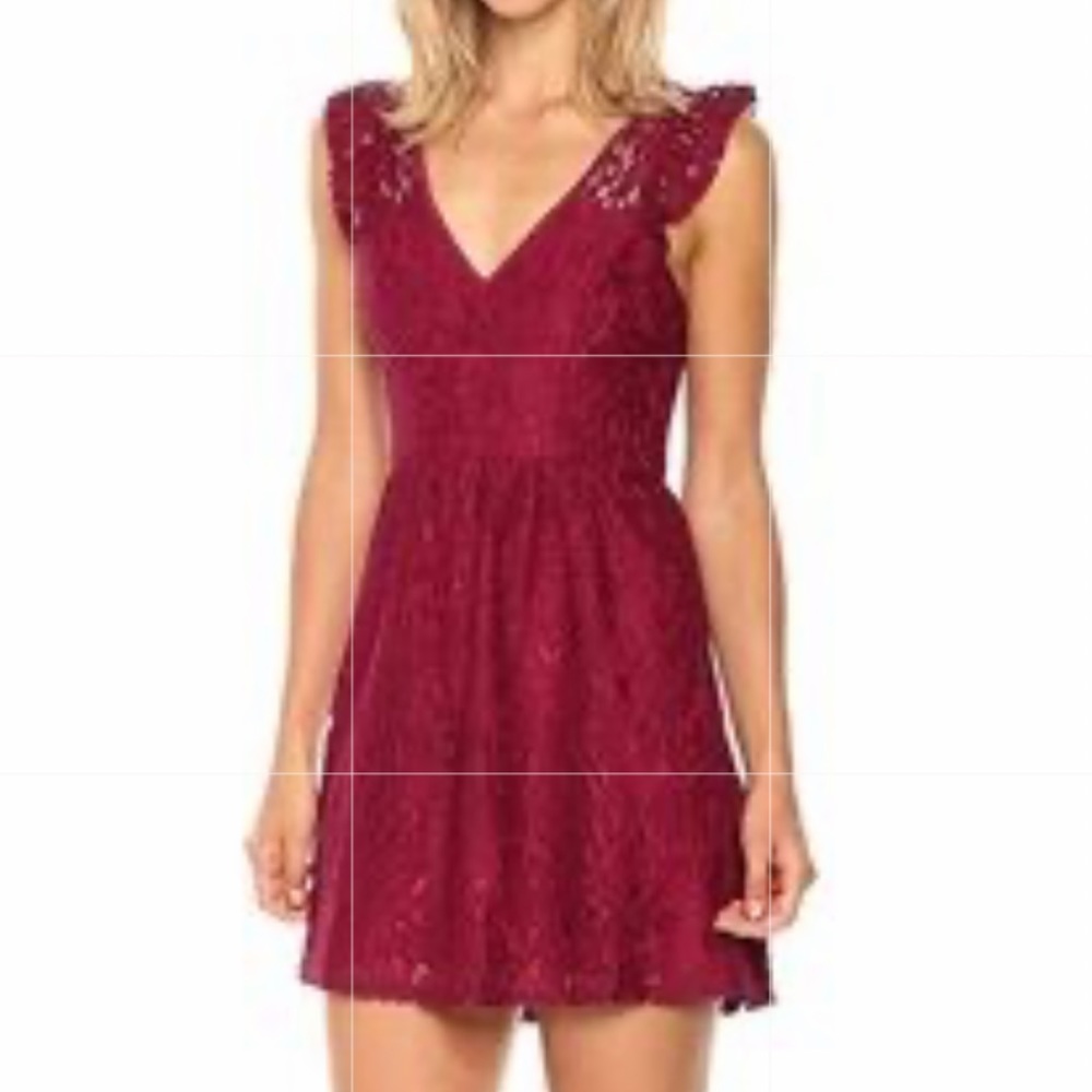 BCBGeneration wine colored lace minidress size 4